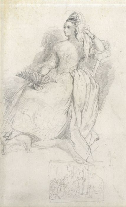 Attributed Frederick Tayler - 19th Century Graphite Drawing, Portrait