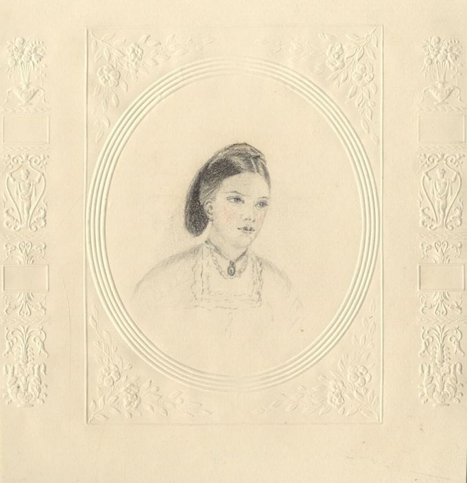 19th Century Graphite Drawings - Pair of Portraits