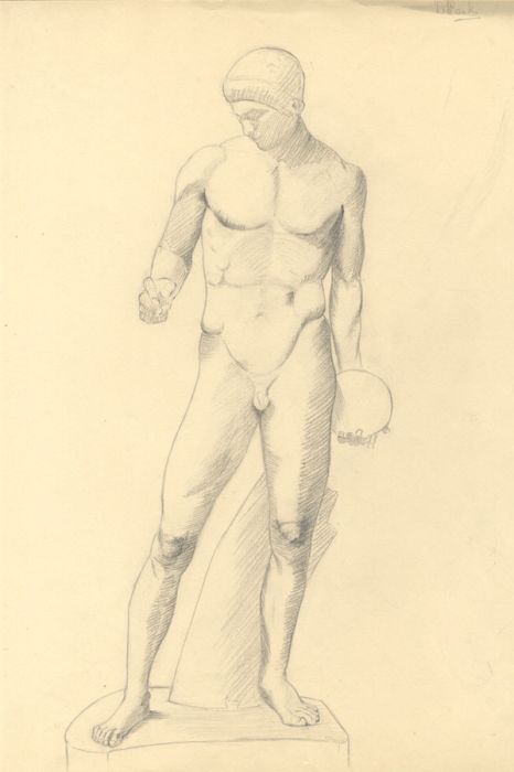 Dorothy Pask - Early 20th Century Graphite Drawing, Classical Sculpture Study