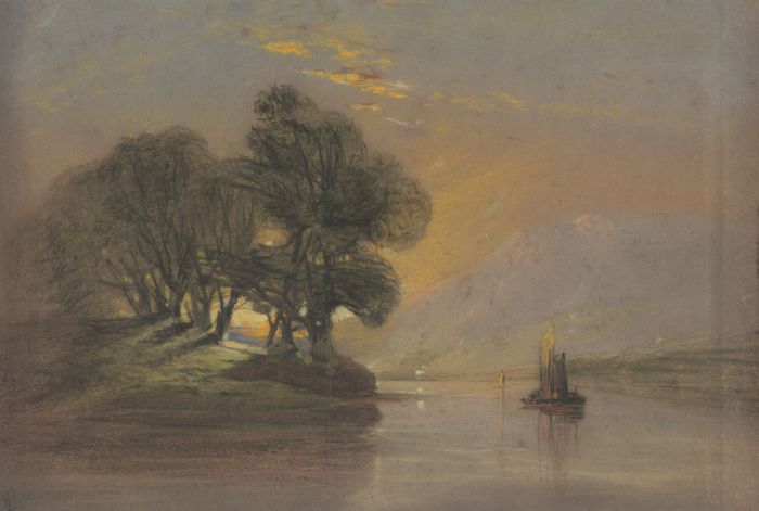 19th Century Pastel - South African Landscape