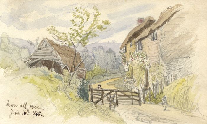 O. L. - 1865 Watercolour, Surrey All Over