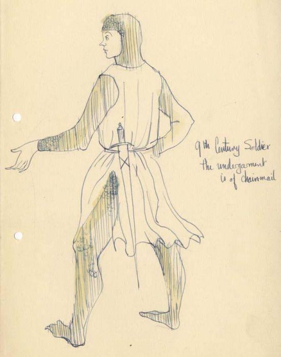 Patrick D. Stackhouse - Mid 20th Century Watercolour, Medieval Figures