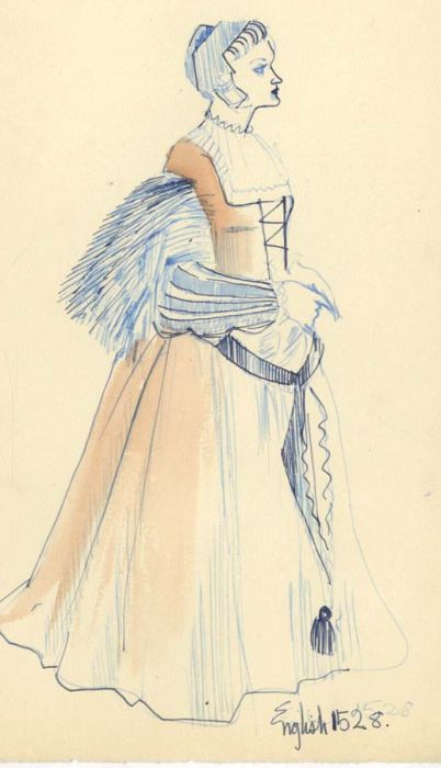 Patrick D. Stackhouse - Mid 20th Century Watercolour, 16th Century Costume