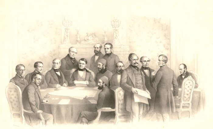 M. Alophe - 1856 Lithograph, Treaty of Paris