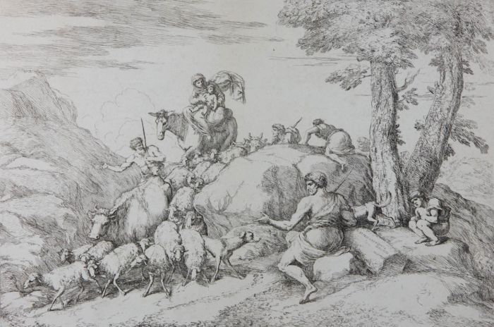 Gaetano Zompini after Giovanni Benedetto Castiglione - 19th Century Etching