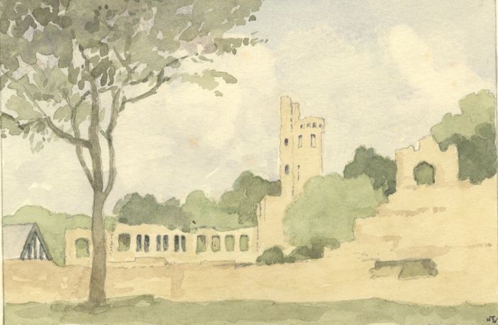 W.G. Lewis - Mid 20th Century Watercolour, Caister Castle View