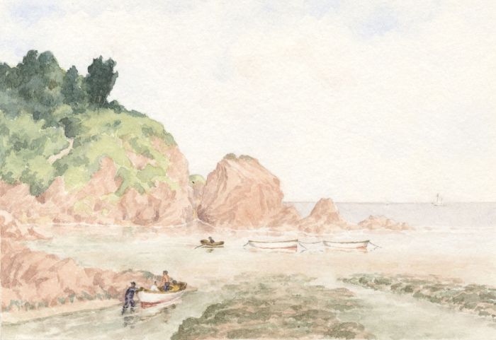 Eileen Lewis - Mid 20th Century Watercolour, Lee Bay, near Ilfracombe, Devon