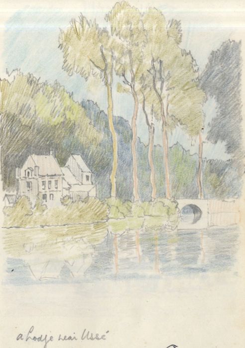 W.G. Lewis - Mid 20th Century Book of French Landscape Sketches, Coloured Pencil