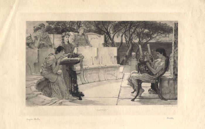 Charles Oliver Murray - Early 20th Century Etching, Sappho