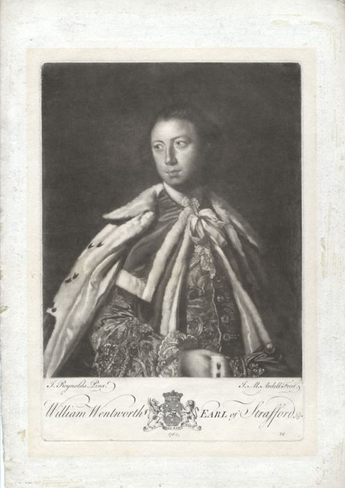 James McArdell - 1762 Mezzotint, William Wentworth, Earl of Strafford