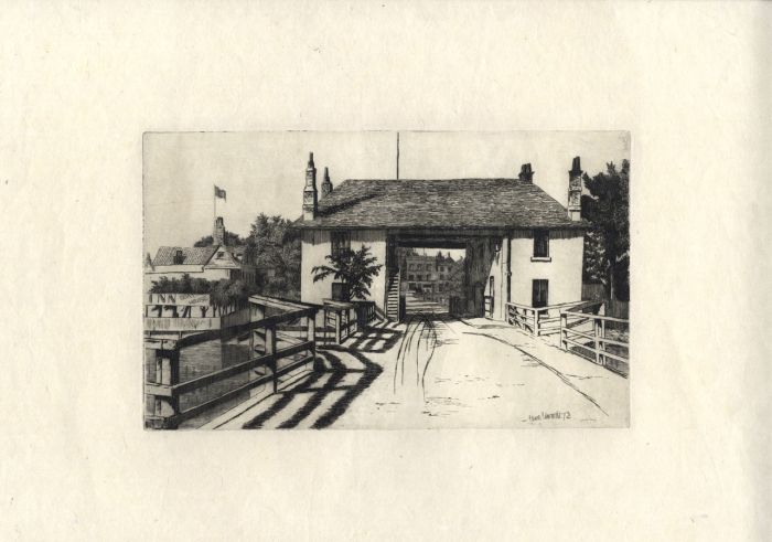 Edwin Edwards - 1872 Etching, Boat Yard Inn