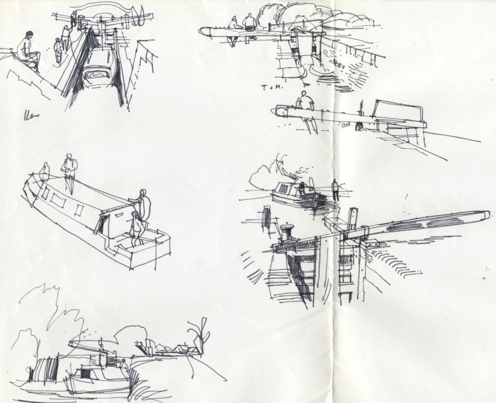 Paul Sharp - Set of 25 Mid 20th Century Illustrations - River Scenes