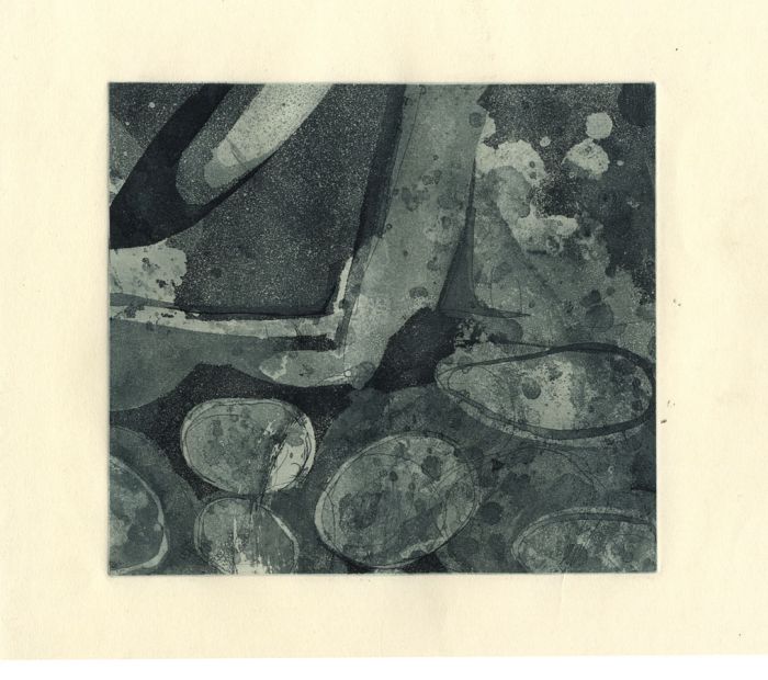 Peter Fitzsimons - Contemporary Aquatint, Abstract Composition