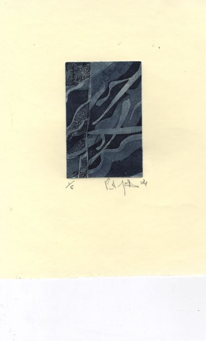 Peter Fitzsimons - 1984 Aquatint, Abstract Composition