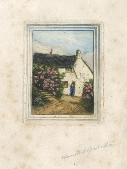 Claude H. Rowbotham - Early 20th Century Etching, Cottage at Cadgwith