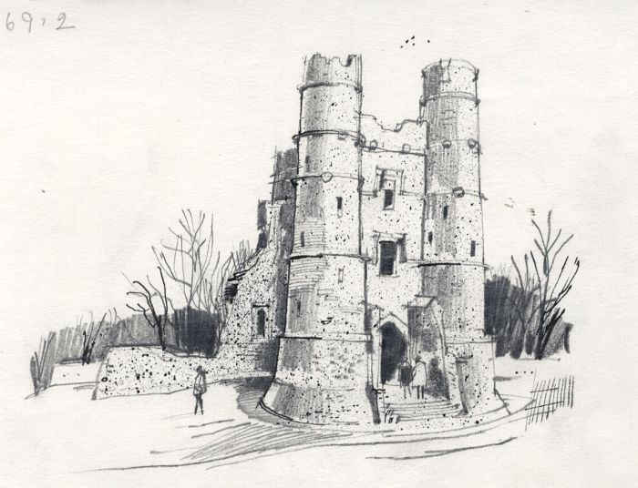 Paul Sharp - 1964 Graphite Drawing, Donnington, Berks