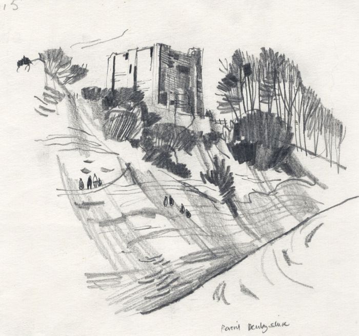 Paul Sharp - 1964 Graphite Drawing, Peak