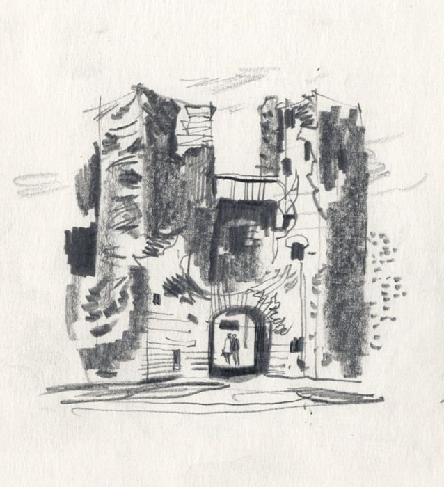 Paul Sharp - 1964 Graphite Drawing, Berry Pomeroy