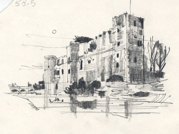 Paul Sharp - 1964 Graphite Drawing, Newark