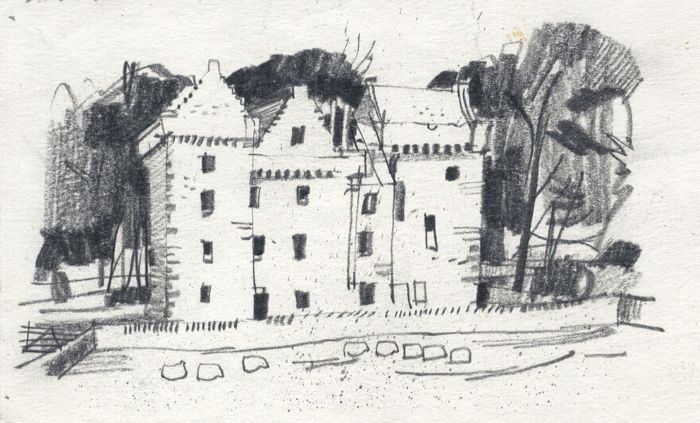 Paul Sharp - 1964 Graphite Drawing, Huntingtower