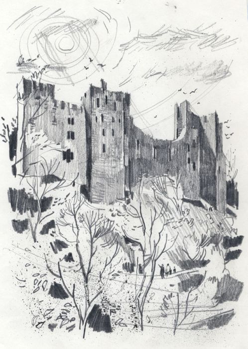 Paul Sharp - 1964 Graphite Drawing, Ludlow, Shropshire