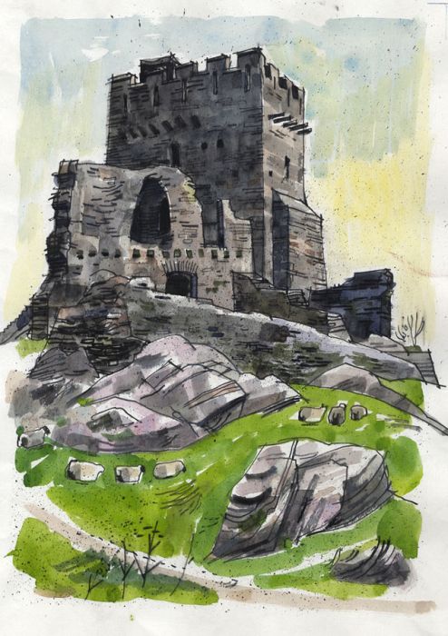 Paul Sharp - 1964 Watercolour, Dolwyddelan, Caerarvonshire