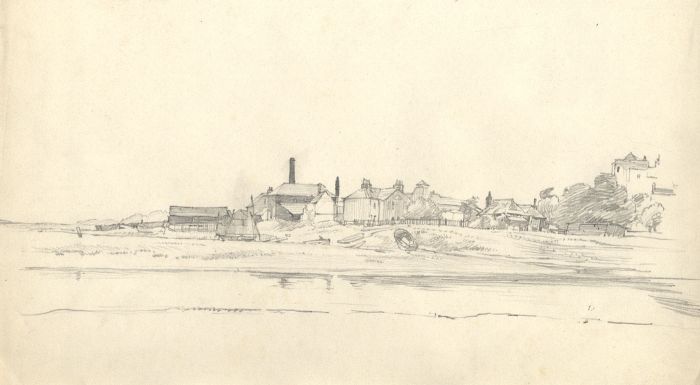 Early 20th Century Graphite Drawing - Coastal View