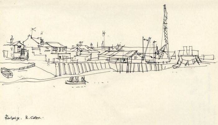Paul Sharp - Mid 20th Century Pen and Ink Drawing, Rowhedge