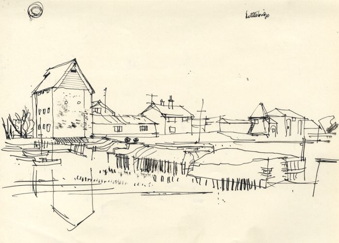Paul Sharp - Mid 20th Century Pen and Ink Drawing, Battlesbridge