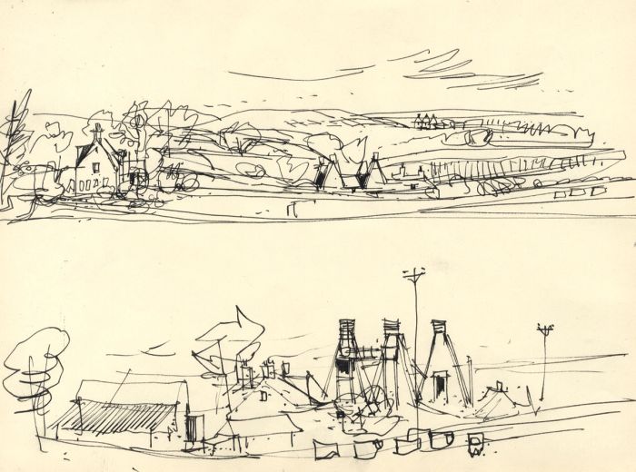 Paul Sharp - Pair of Mid 20th Century Pen and Ink Drawings