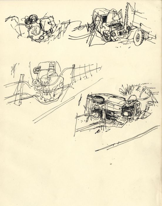Paul Sharp - Set of 4 Mid 20th Century Pen and Ink Drawings