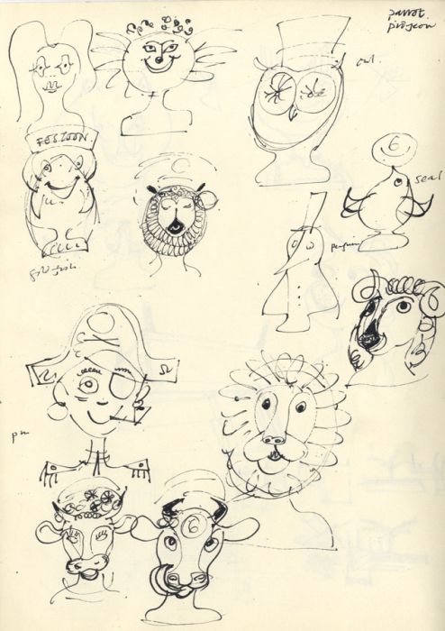 Paul Sharp - 1958 Pen and Ink Drawing, Illustrations