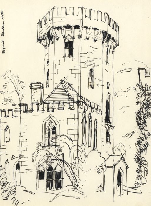 Paul Sharp - Mid 20th Century Pen and Ink Drawing, Edge Hill, Warwickshire