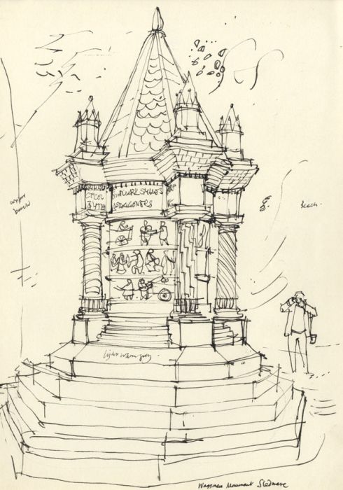 Paul Sharp - Mid 20th Century Pen and Ink Drawing, Waggoners Monument, Sledmere