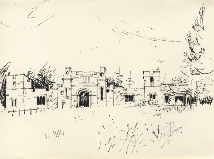 Paul Sharp - Mid 20th Century Pen and Ink Drawing, Raby Castle, Durham