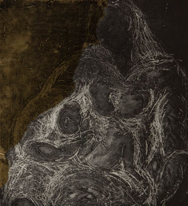 Joan Lewis - Contemporary Etching, Mother and Child 2