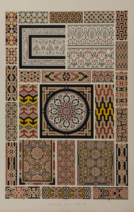19th Century Lithograph - Grammar of Ornament - Arabian Patterns
