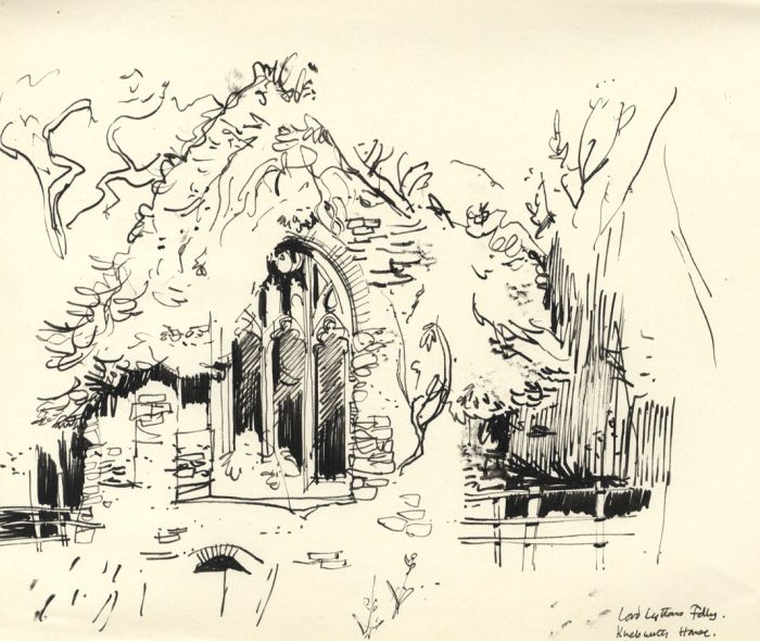 Paul Sharp - Mid 20th Century Pen and Ink Drawing, Lord Lytton's Folly