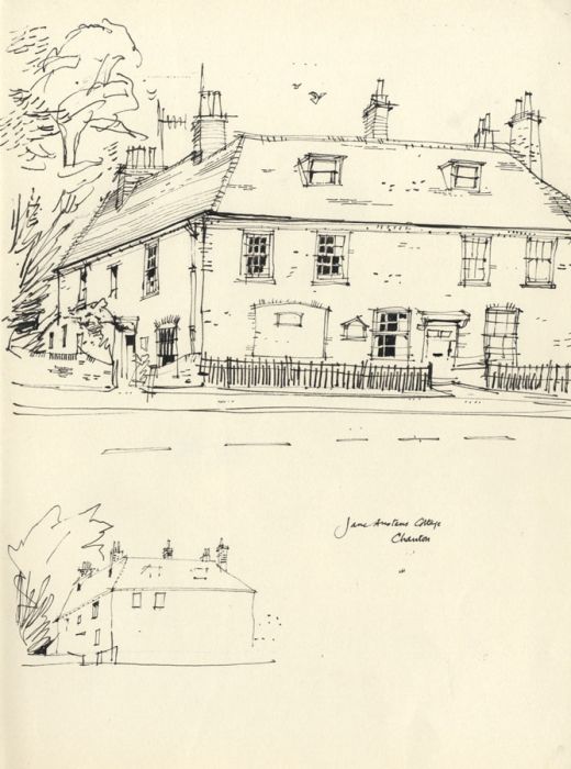 Paul Sharp - Mid 20th Century Pen and Ink Drawing, Jane Austen Cottage, Chawton