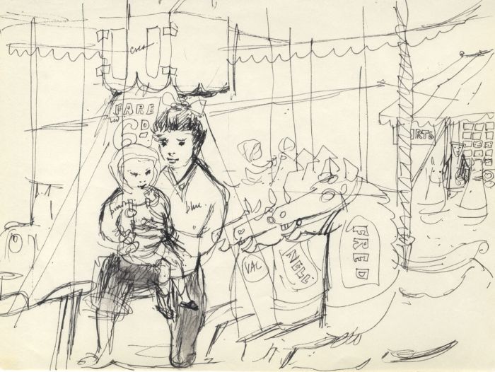 Paul Sharp - Pair of Mid 20th Century Pen and Ink Drawings