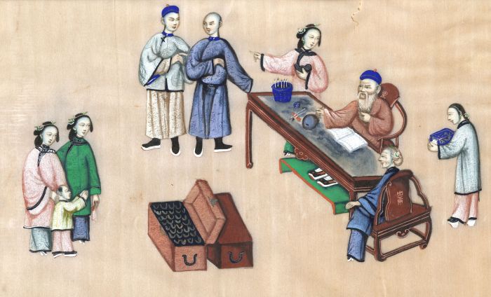 Chinese Early 20th Century Gouache on Mulberry Paper