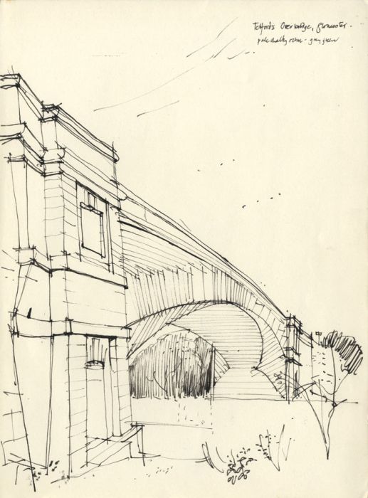 Paul Sharp - Mid 20th Century Pen and Ink Drawing, Telford Over Bridge