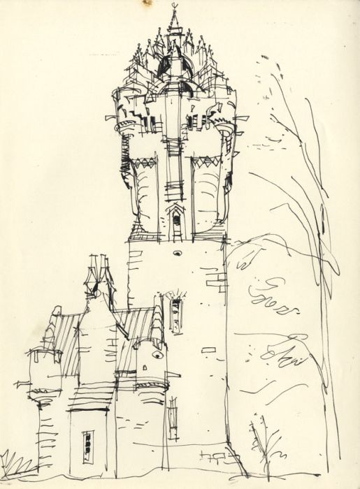 Paul Sharp - Mid 20th Century Pen and Ink Drawing, Folly