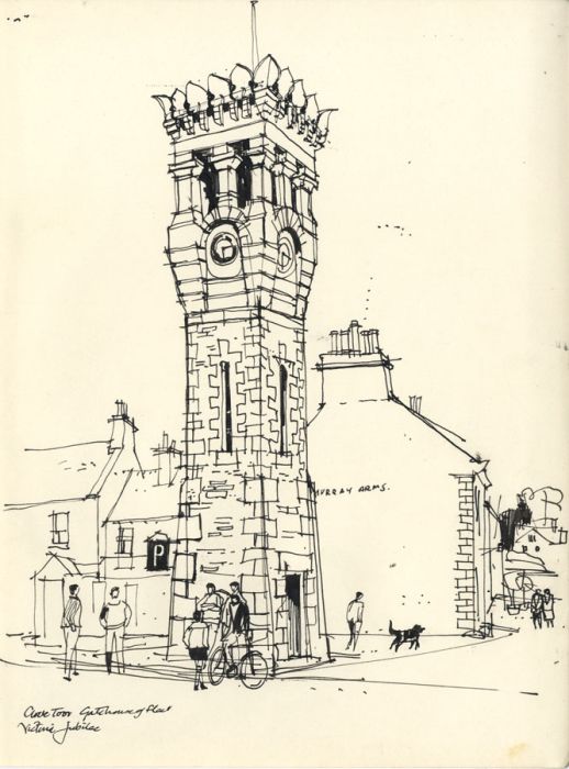 Paul Sharp - Mid 20th Century Pen and Ink Drawing, Gatehouse of Fleet