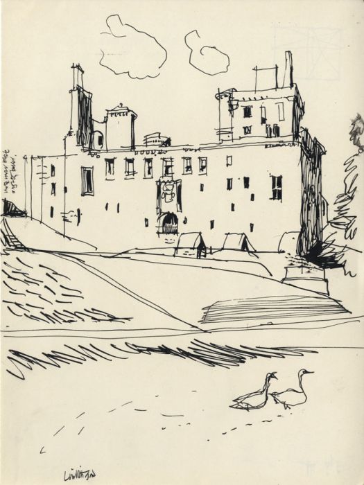 Paul Sharp - Mid 20th Century Pen and Ink Drawing, Linlithgow