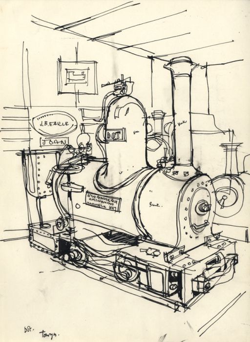 Paul Sharp - Mid 20th Century Pen and Ink Drawing, Dot, Towyn