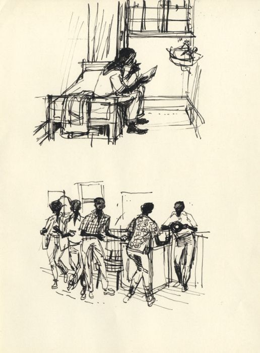 Paul Sharp - Mid 20th Century Pen and Ink Drawing, Cabin