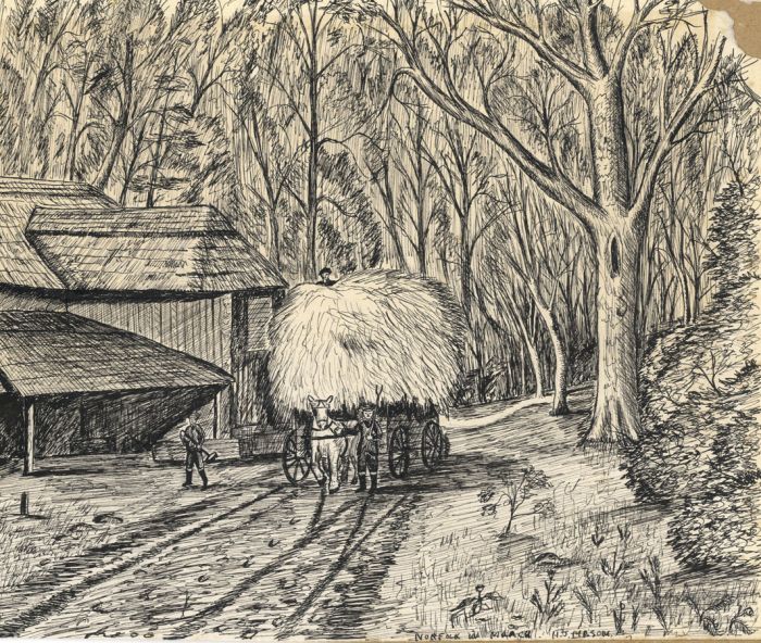 H. James Mason - Mid 20th Century Pen and Ink Drawing, Norfolk in March