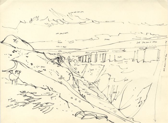 Paul Sharp - Set of Four Mid 20th Century Pen and Ink Rural Views
