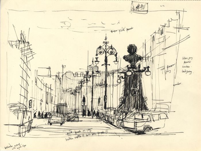Paul Sharp - Mid 20th Century Pen and Ink Drawing, London Scenes